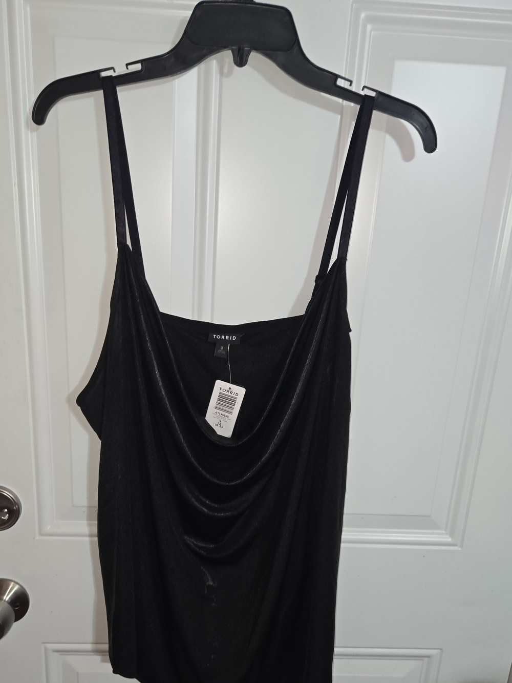 torrid Deep Black Shine Cowl Cami Sixe 3x